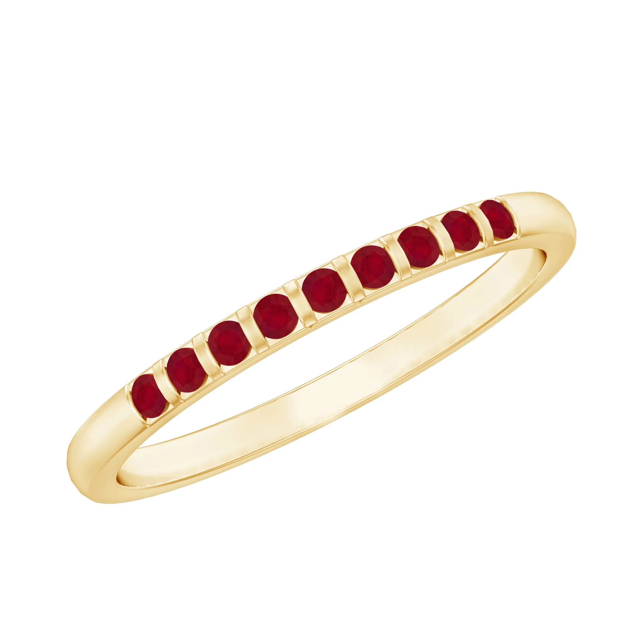 Real Ruby Semi Eternity Ring