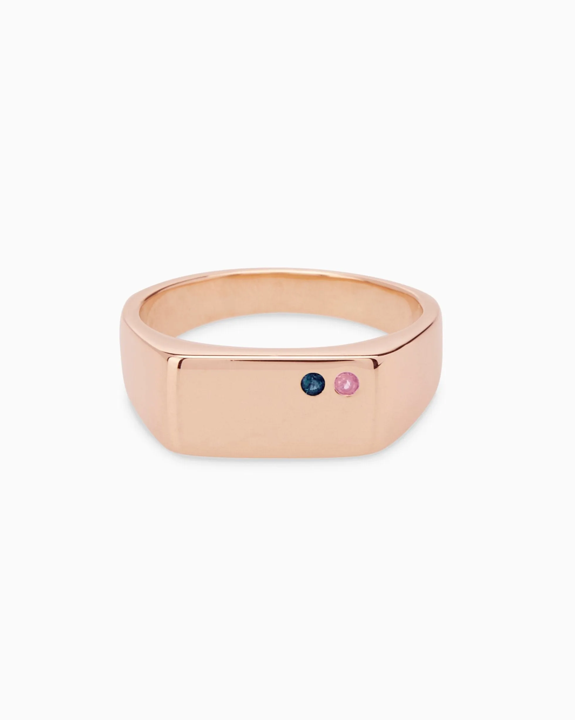 Rectangle Stone Signet Ring | Rose Gold