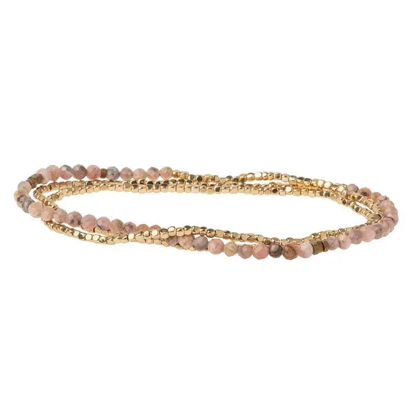 Rhodochrosite/Gold Delicate Wrap