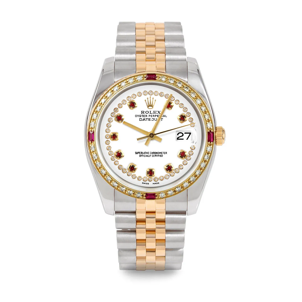 Rolex Datejust 36mm | 116233-WHT-STRR-4RBY-JBL