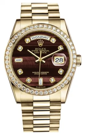 Rolex - Day-Date President Yellow Gold - 60 Diamond Bezel