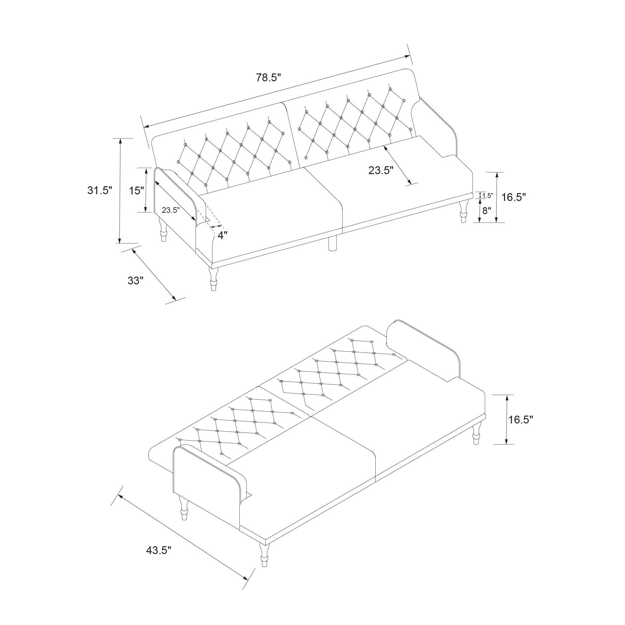 Ruby Futon Sofa Bed