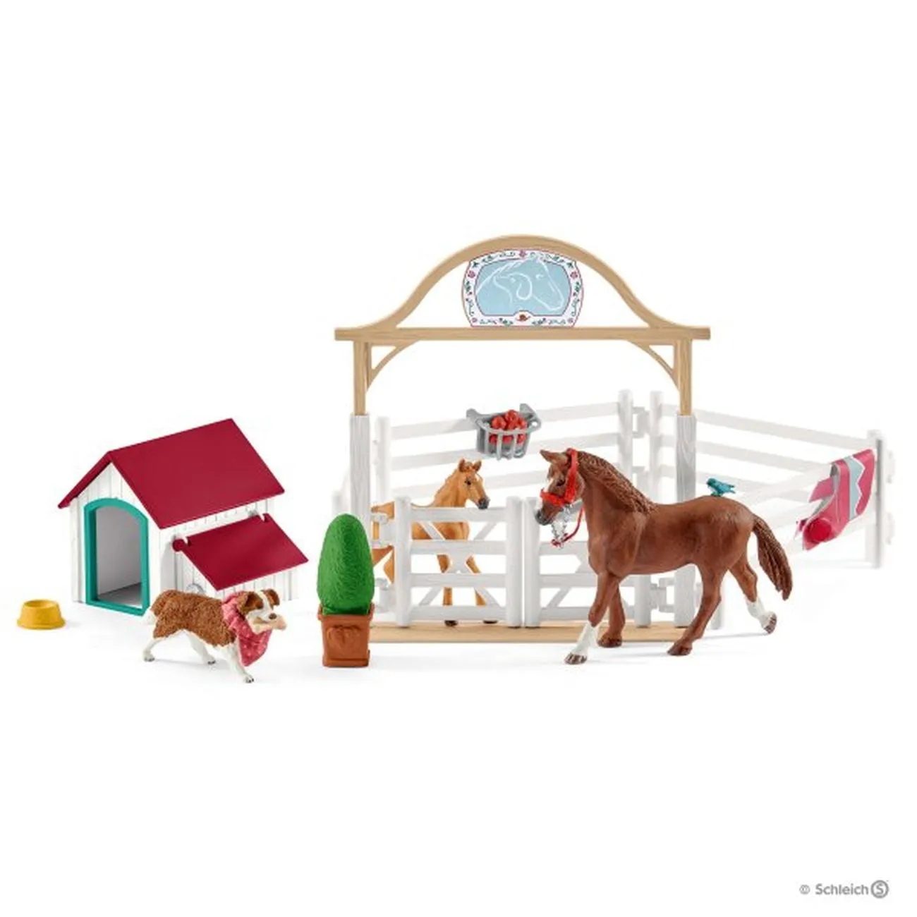 Schleich Hannah's Guest Horses With Ruby The Dog Set