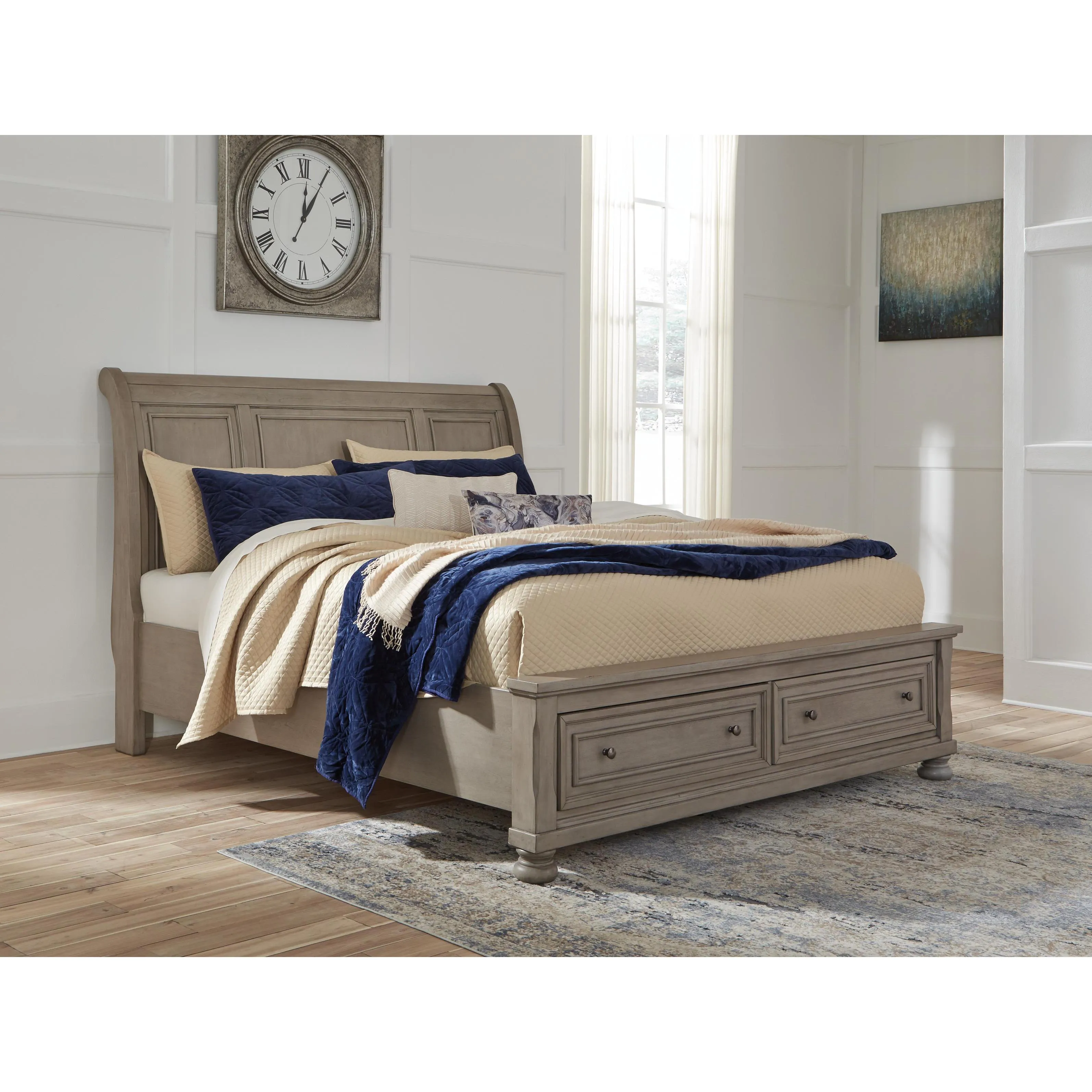 Signature Design by Ashley Lettner B733 7 pc Queen Sleigh Storage Bedroom Set