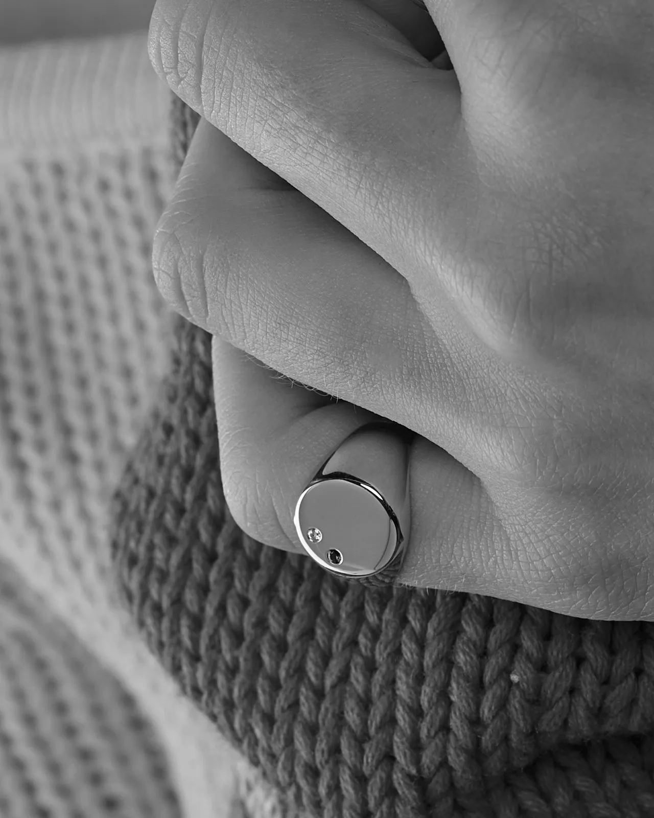 Signet Stone Ring | Rose Gold