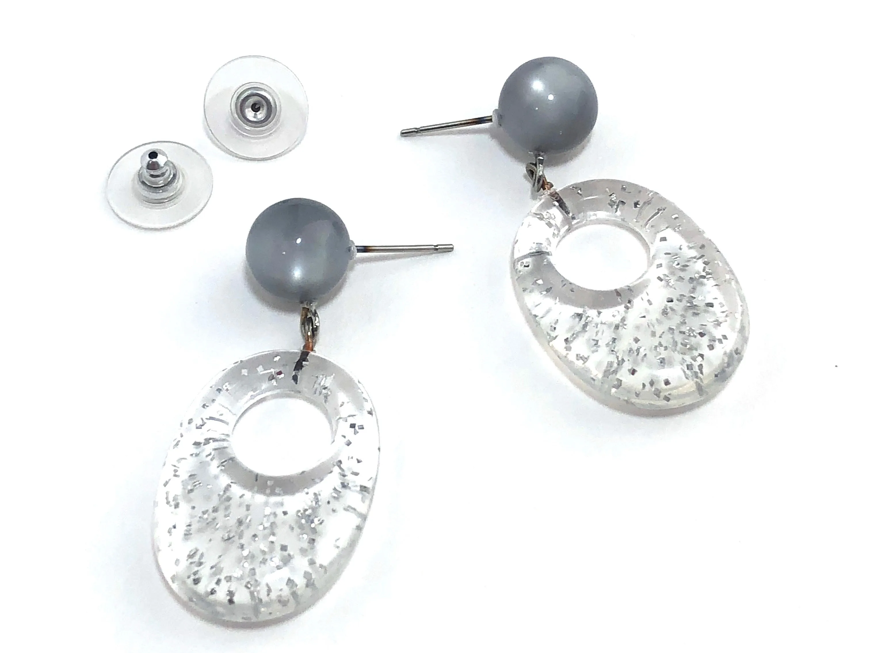 Silver Sparkle Abba Earrings