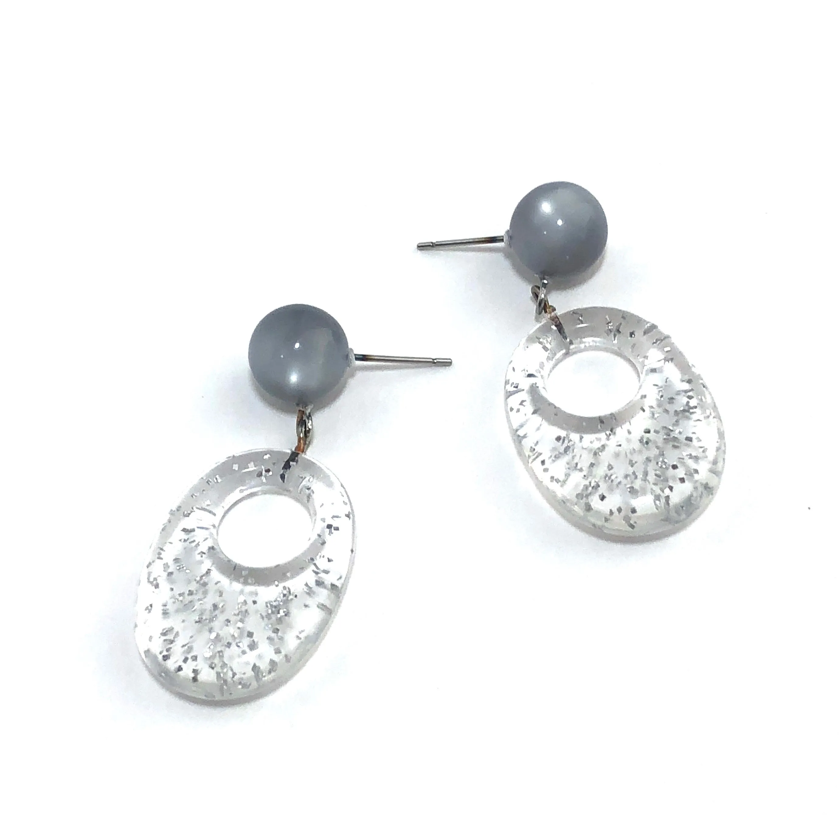 Silver Sparkle Abba Earrings