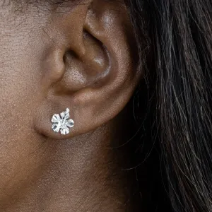 Small Hibiscus Flower Stopper Stud Earring