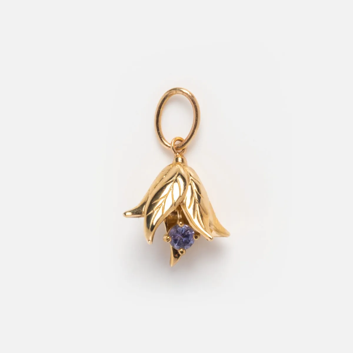 Solid Gold Birth Flower Bud Charm