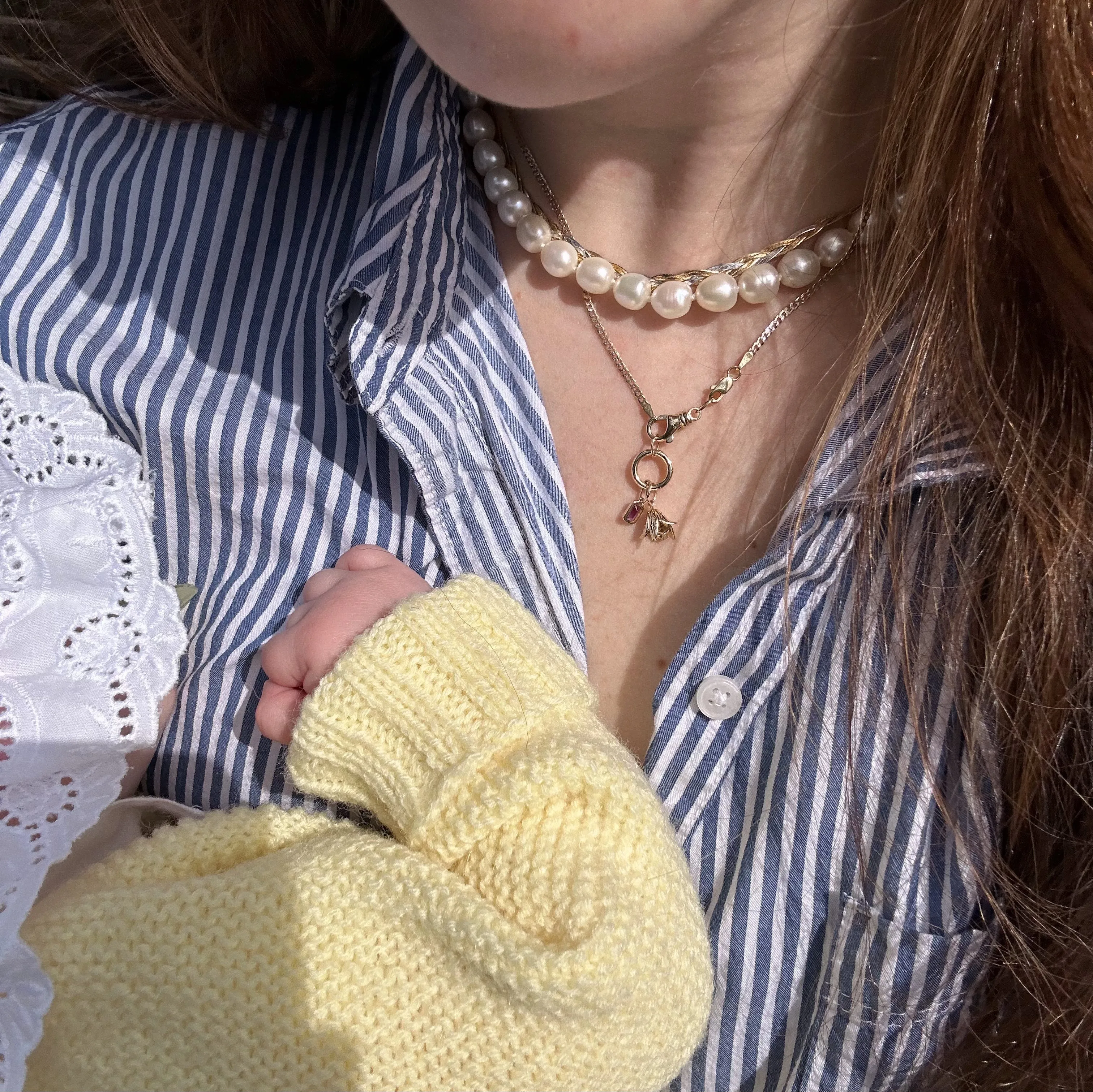 Solid Gold Birth Flower Bud Charm