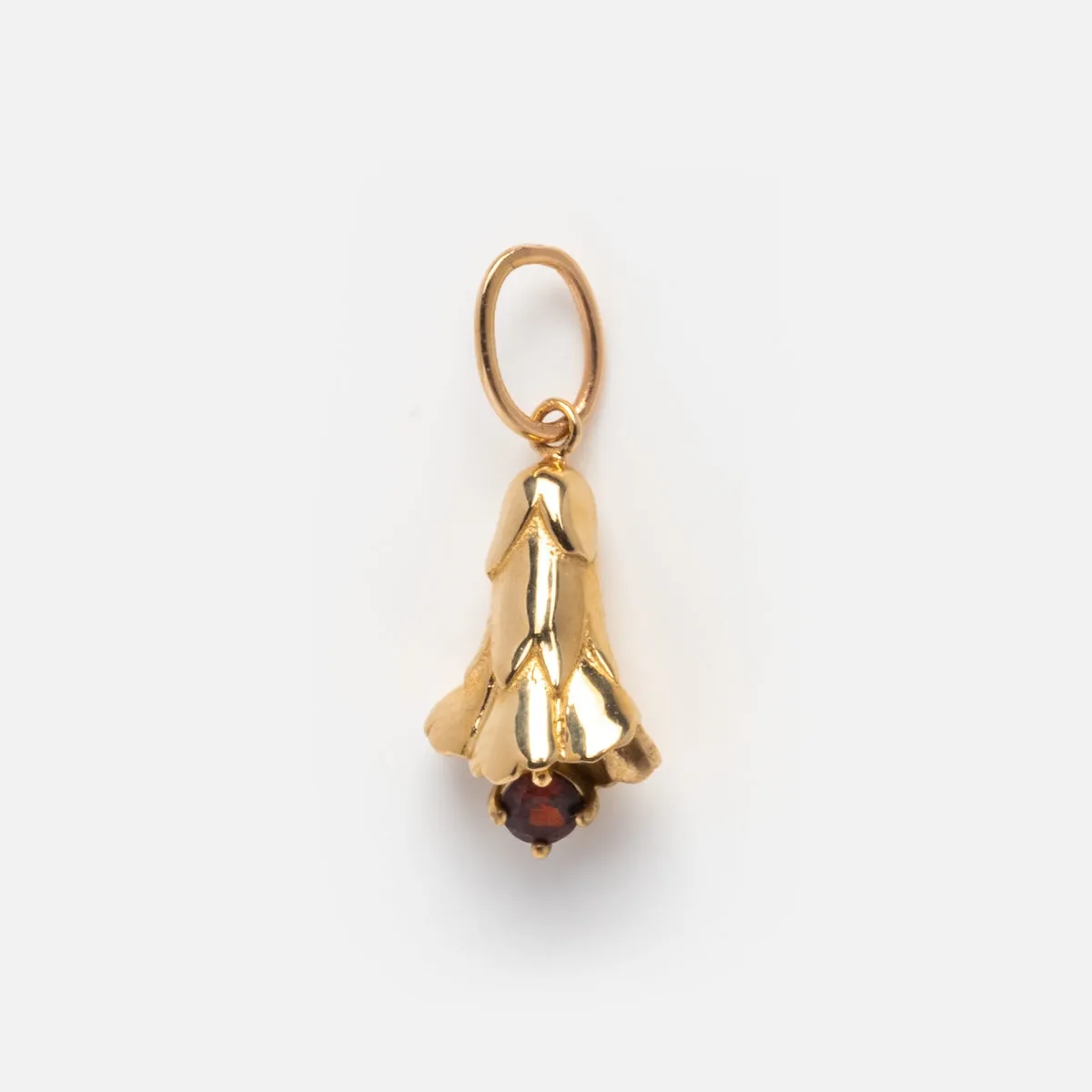 Solid Gold Birth Flower Bud Charm