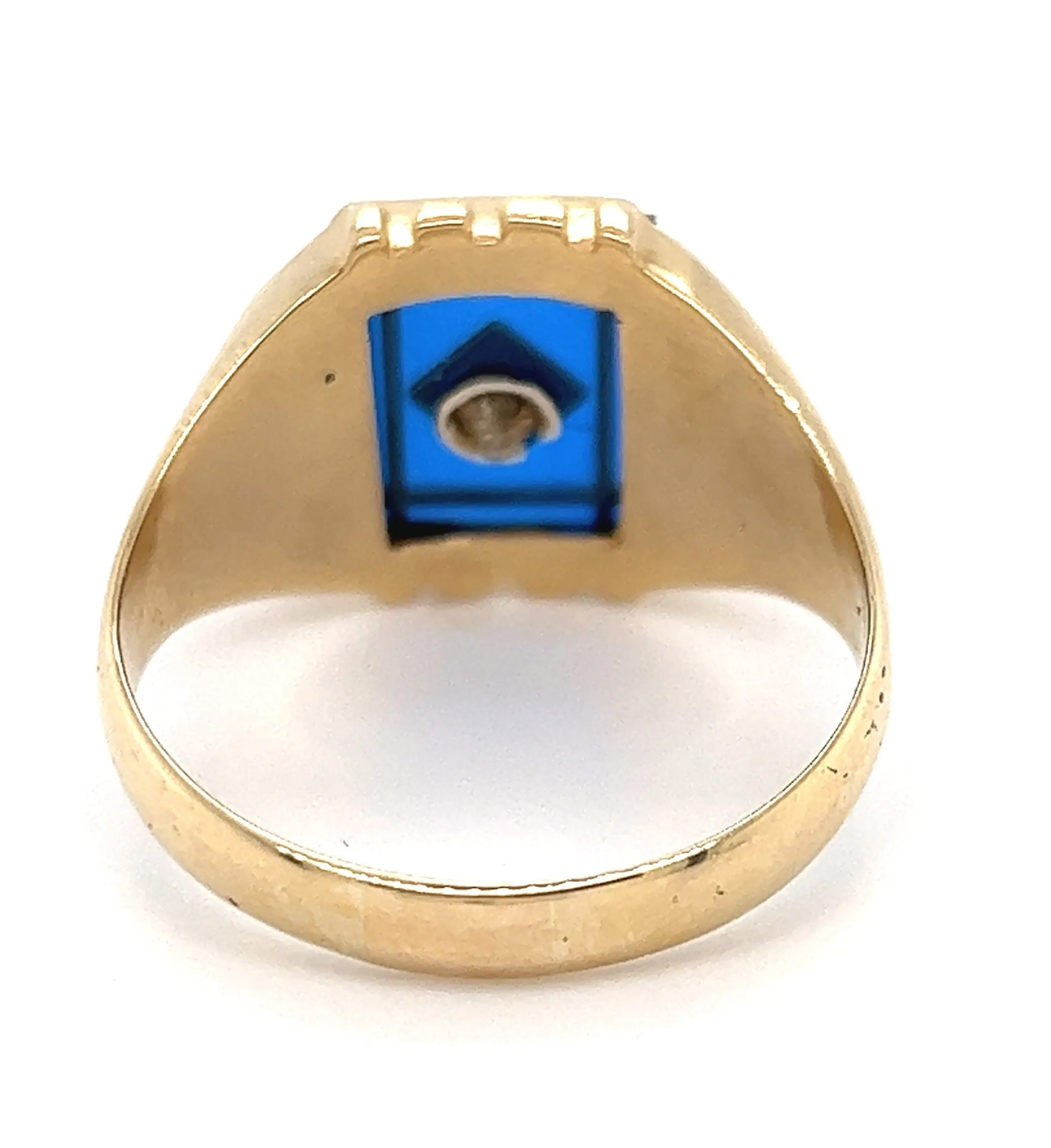 Spinel & Cubic Zirconia Signet Ring