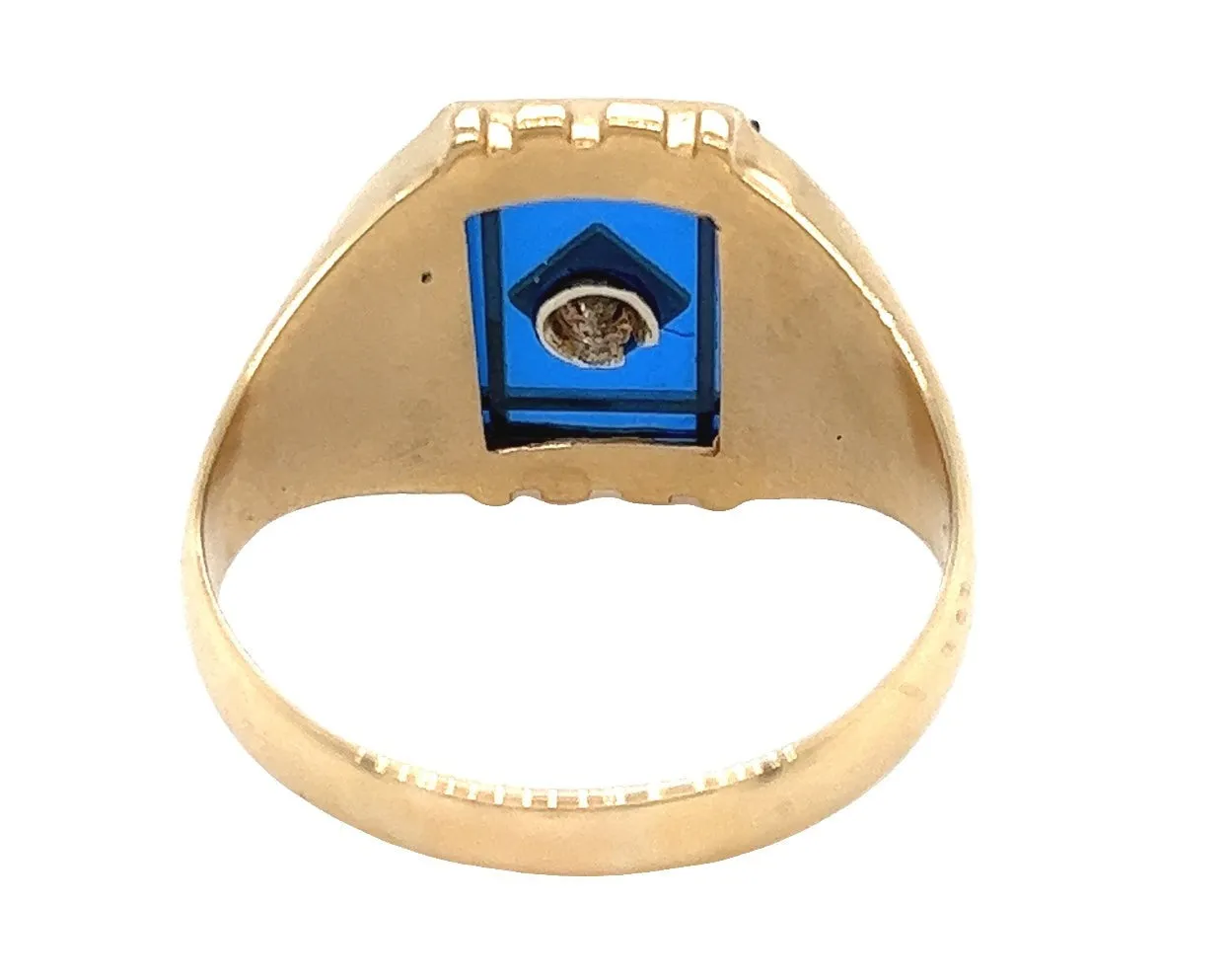 Spinel & Cubic Zirconia Signet Ring