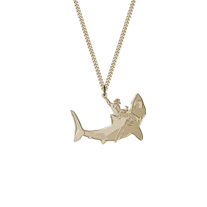 SpurWest Trading Co. Gold Shark Wrangler Necklace