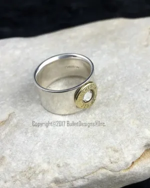 Sterling Silver 223 Bullet Wedding Band Bullet Ring