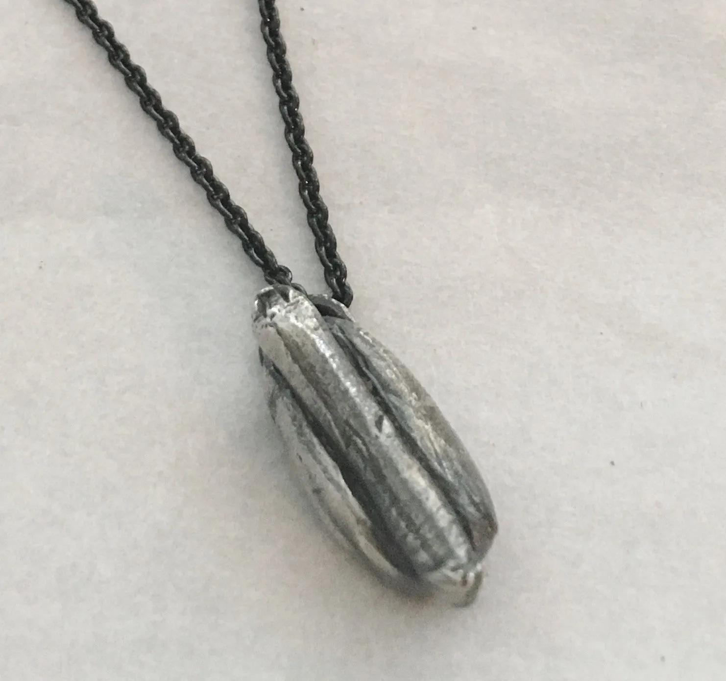 Sterling Silver Hot Dog Charm Necklace