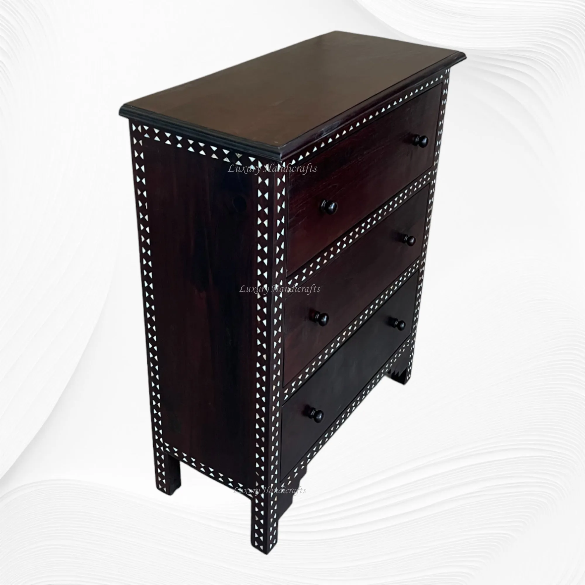 Teak Wood MOP Inlaid Dresser