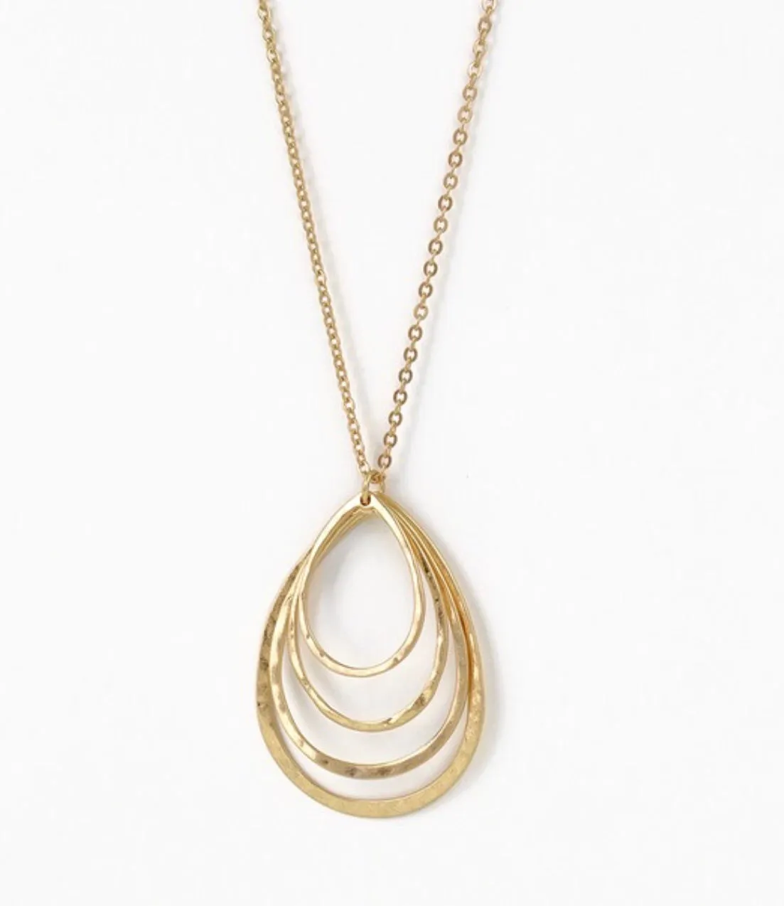 Teardrop Multi Necklace - Gold