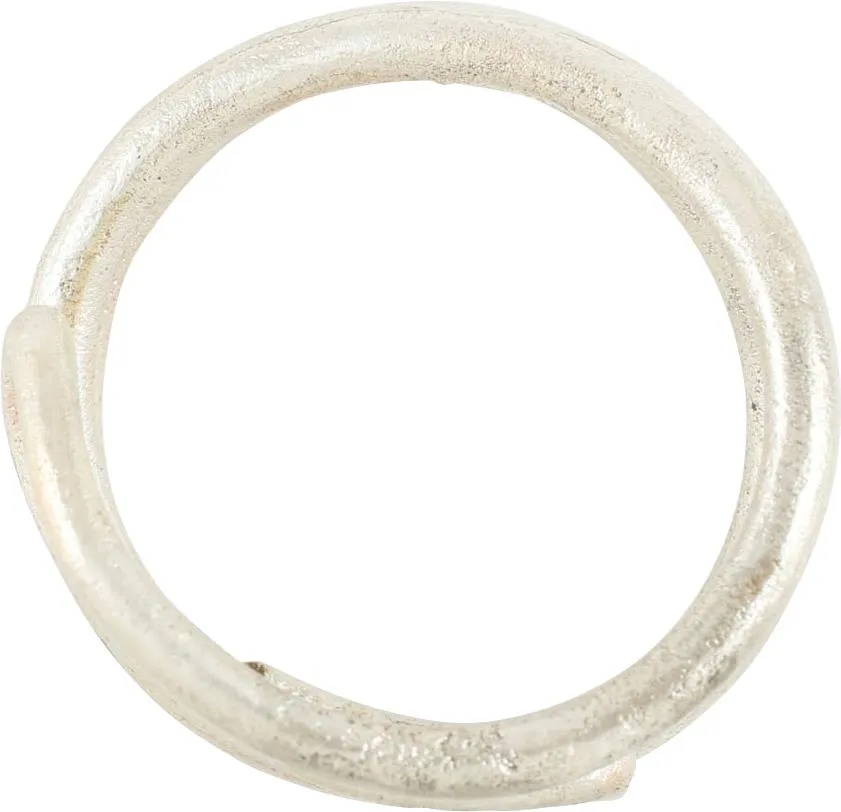 VIKING SILVERED HAIR RING. 10TH-11TH CENTURY AD.