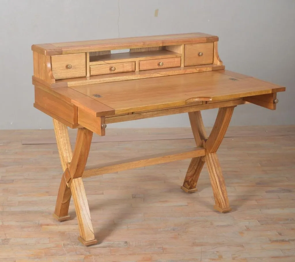 Welbeck Inlaid Oak Desk.