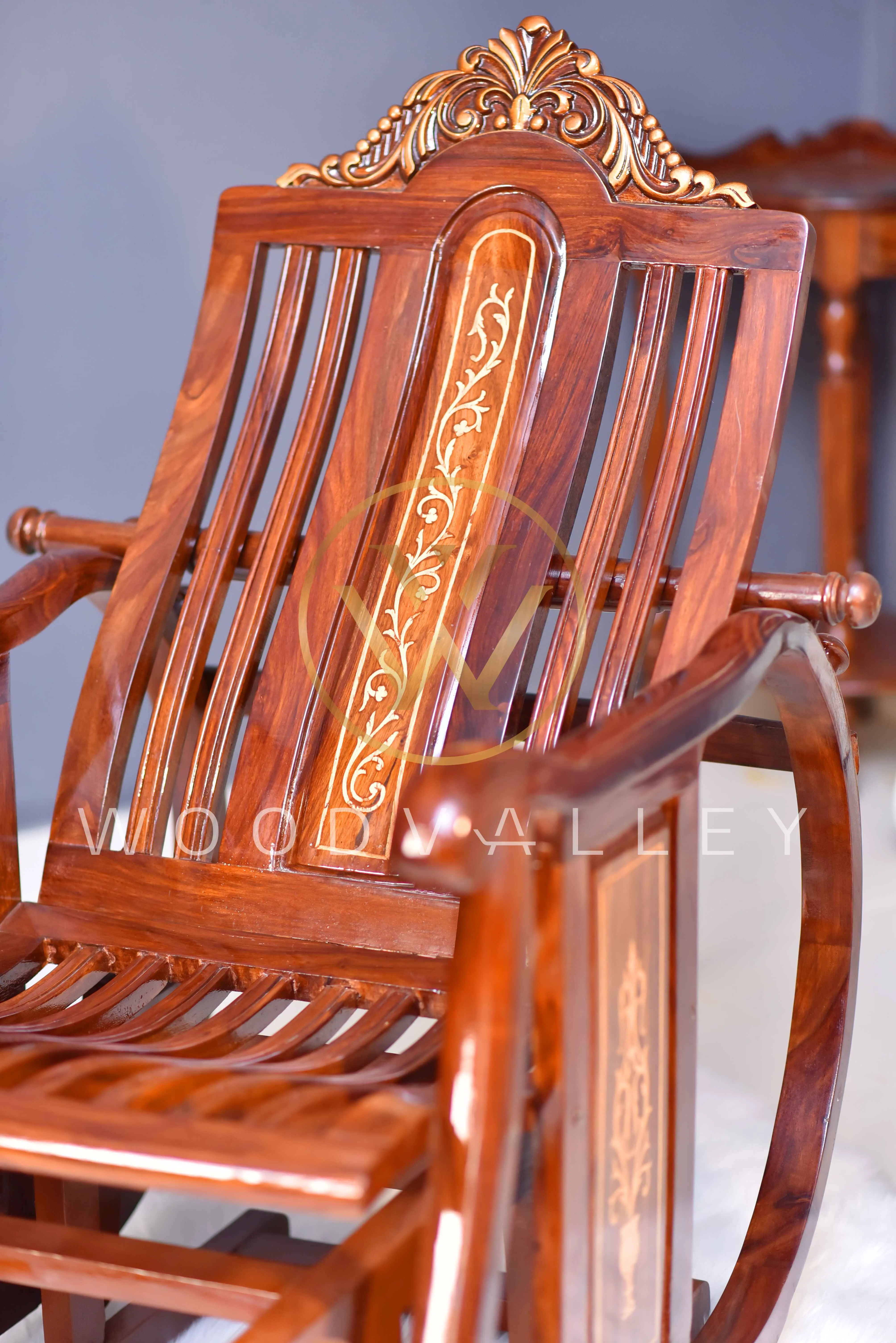 Wooden Inlaid Racking Chairs