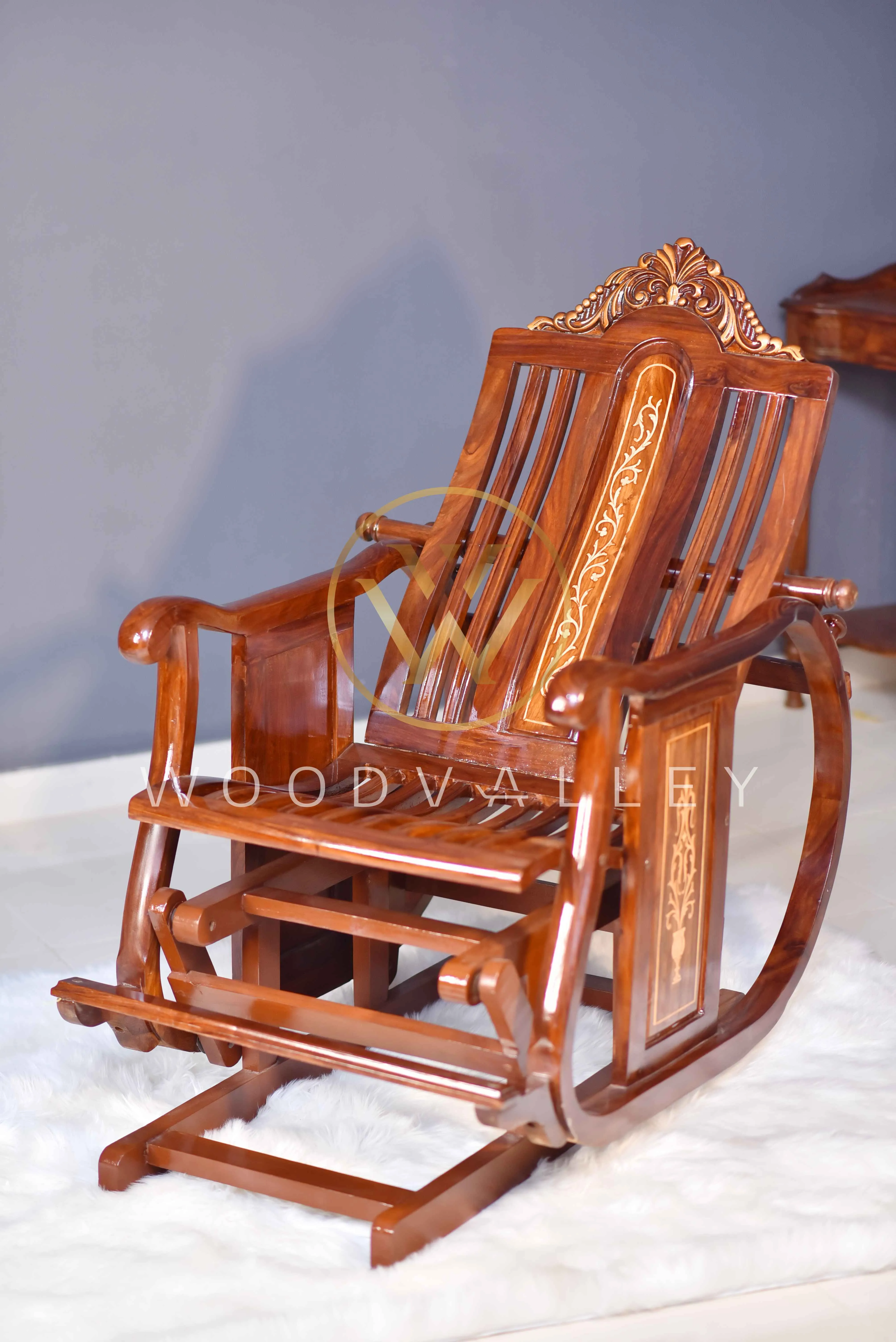 Wooden Inlaid Racking Chairs