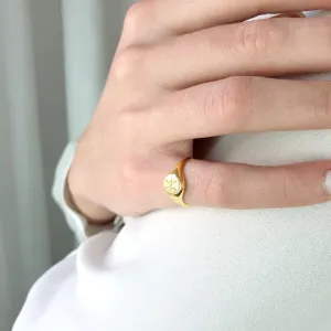 Zodiac custom initial ring